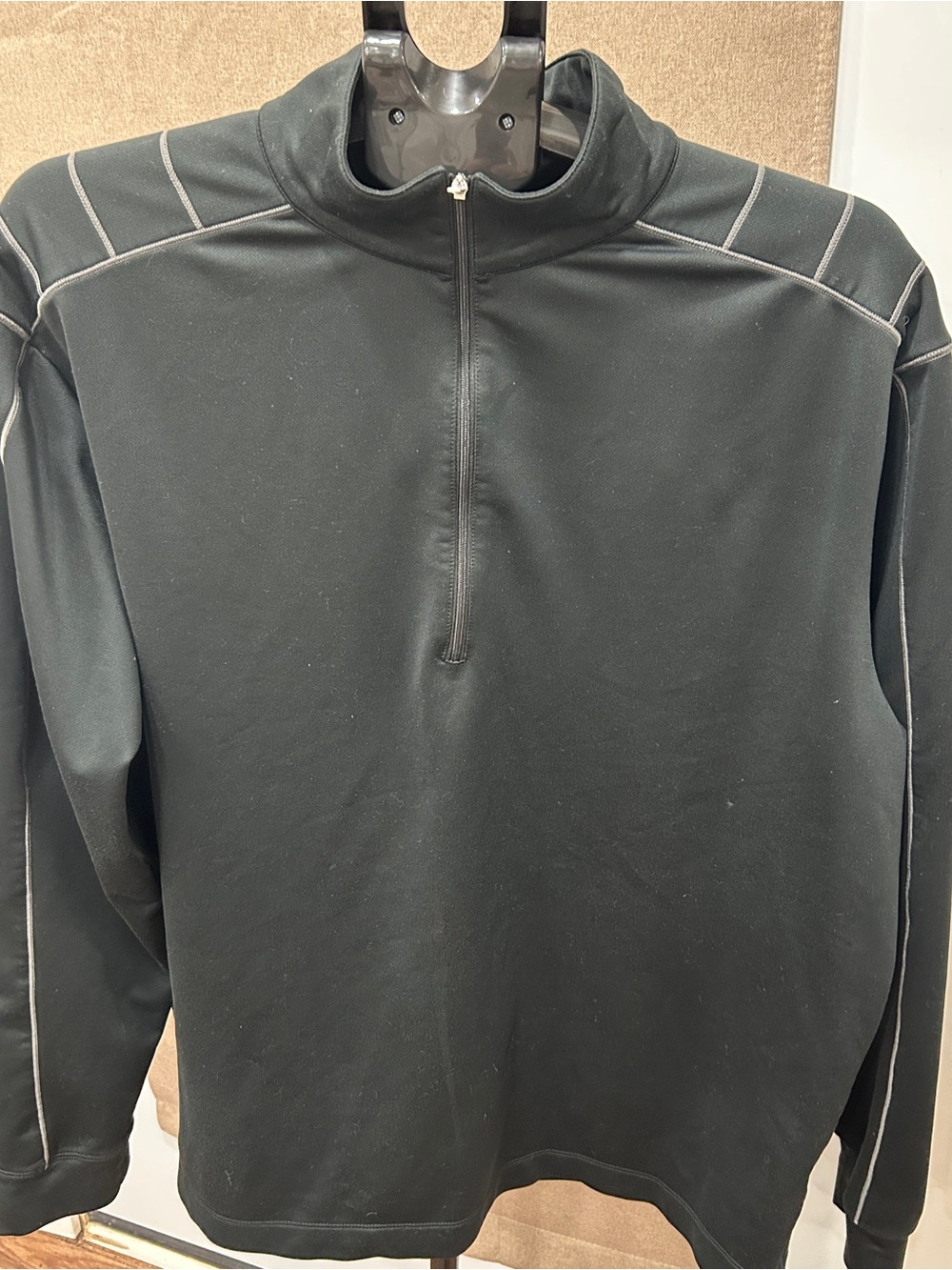 Nike Black Half-Zip Performance Jacket with Contrast Stitching
